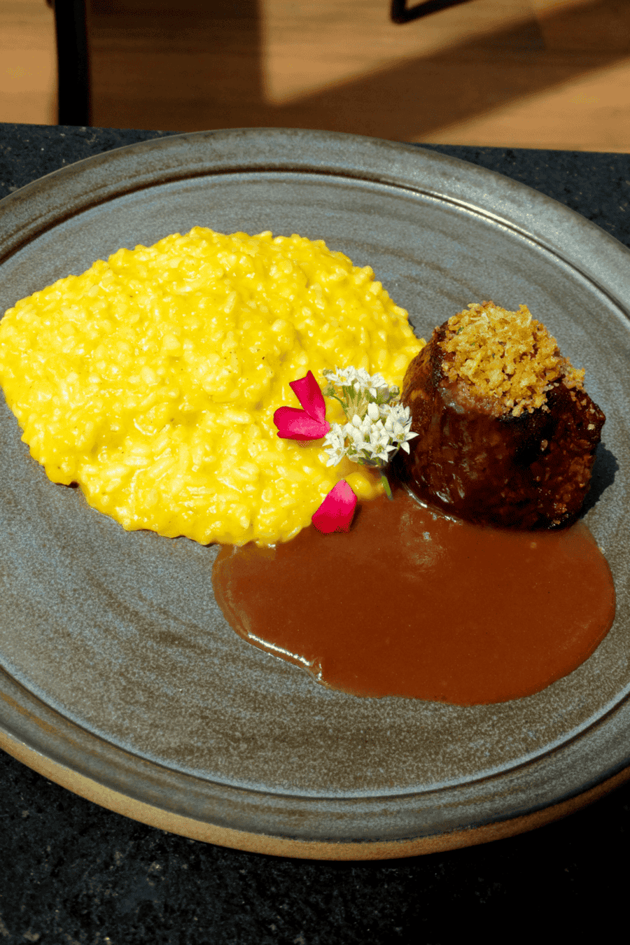Mignon e Risoto de Açafrão 