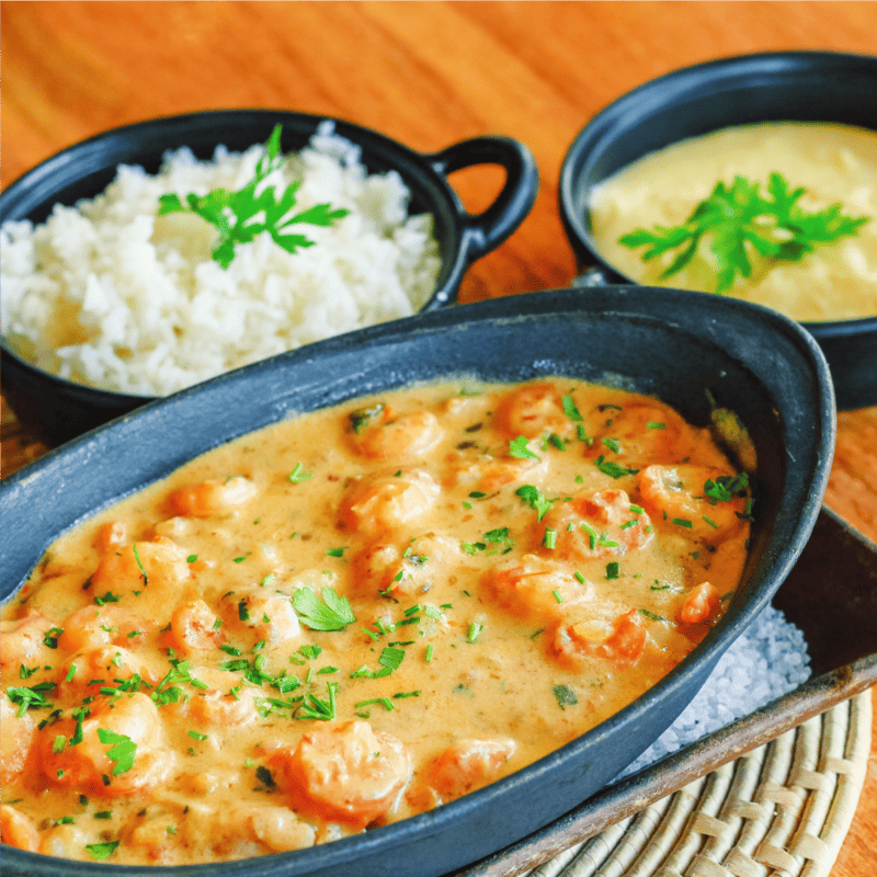 Filé de Peixe ao Molho de Camarão