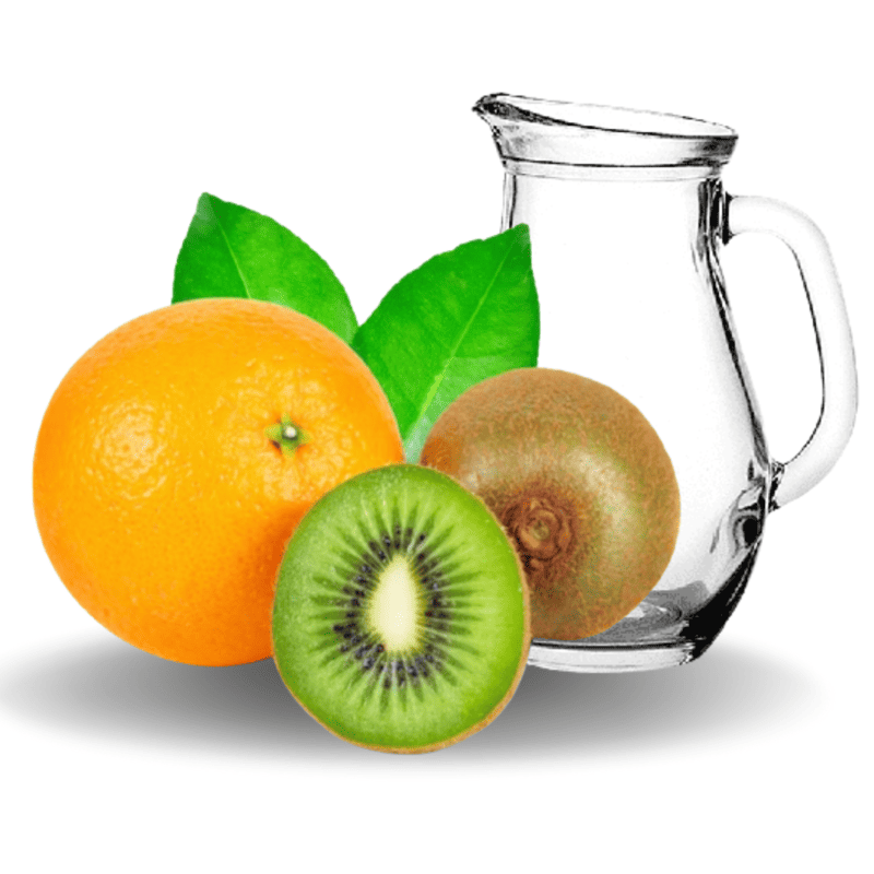 Jarra de kiwi com laranja