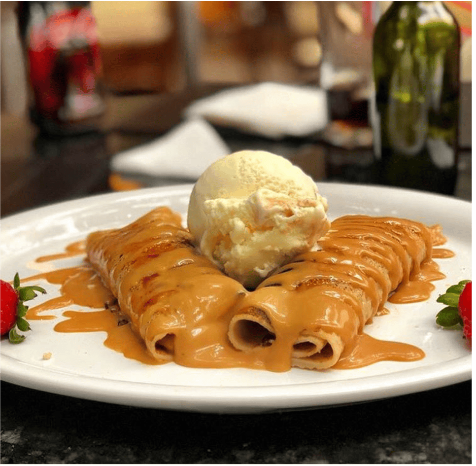Crepes Recheadas com Lullo Gelato de Amêndoas