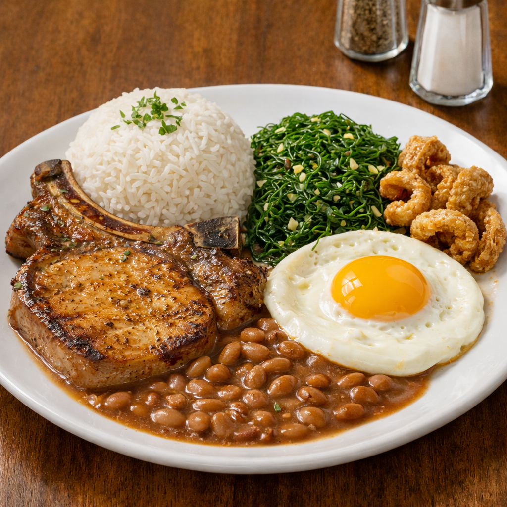 Bisteca Suina com Couve