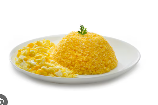 CUSCUZ COM OVOS MEXIDOS OU FRITOS 