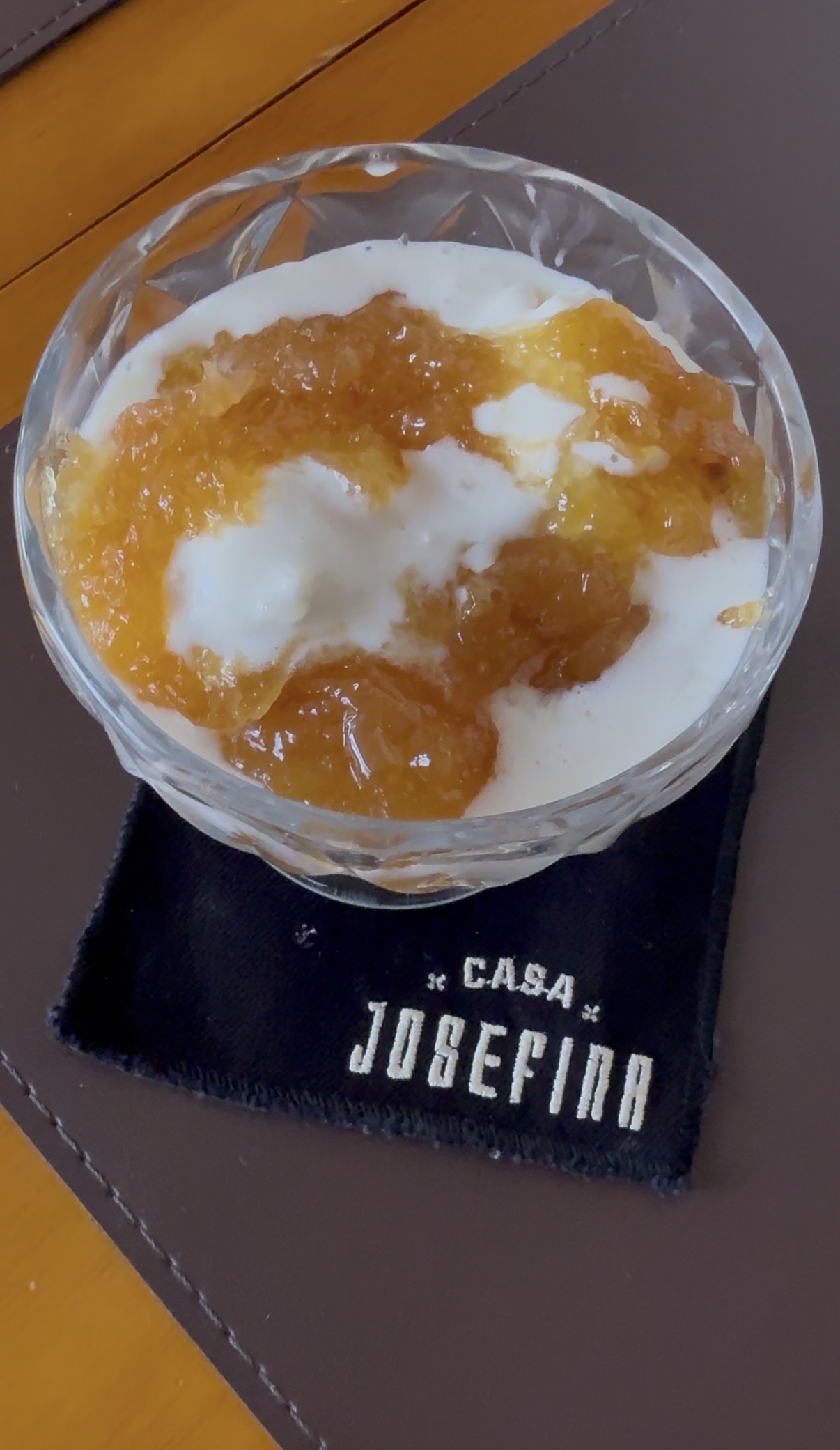 Sorvete de Tapioca com Doce de Cupuaçu